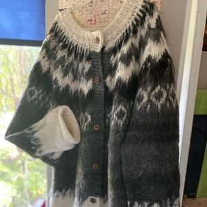 Vintage Alpaca button down sweater
